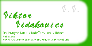 viktor vidakovics business card